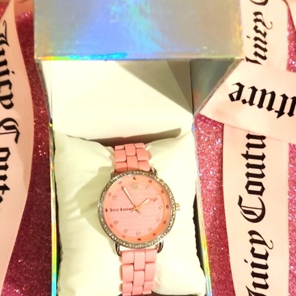Juicy Couture Black Label Logo Face  Ceramic Watch- Pink - Picture 5 of 5